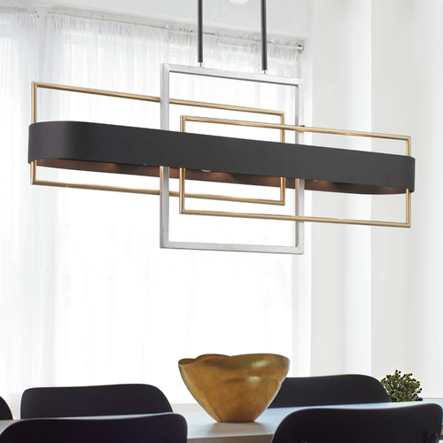 Progress Lighting Adagio Black Chandelier by Progress Lighting P400170-031