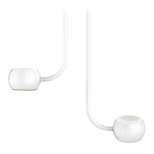 Flux Gloss White LED Multi-Light Pendant by Kuzco Lighting