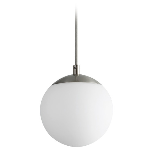 Oxygen Luna 6-Inch LED Globe Pendant in Satin Nickel by Oxygen Lighting 3-670-24