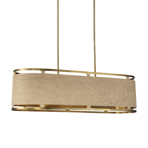 Windward Passage 8-Light Linear Light in Soft Brass by Minka Lavery