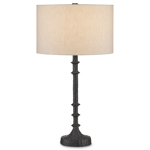 Currey and Company Gallo Bronze Table Lamp with Drum Shade
