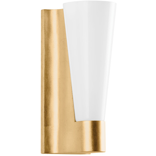 Troy Lighting Abner Vintage Gold Leaf LED Sconce