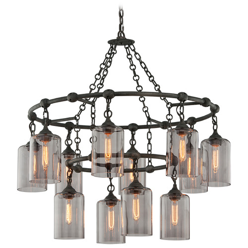 Troy Lighting Gotham Aged Pewter Chandelier