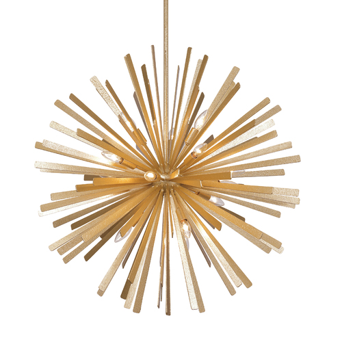 Confluence 16-Light Pendant in Piastra Gold by Metropolitan Lighting