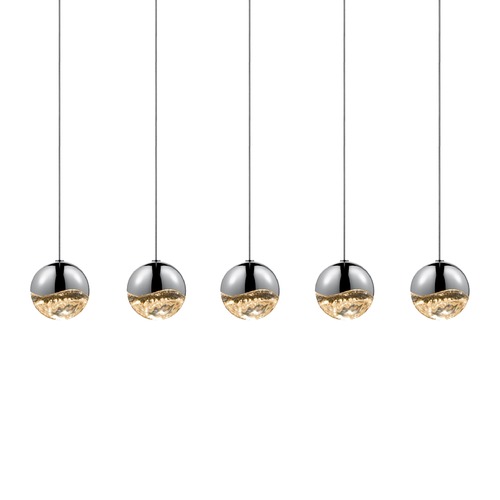 Sonneman Lighting Grapes Polished Chrome 5-Light LED Multi-Light Pendant by Sonneman Lighting 2921.01-MED