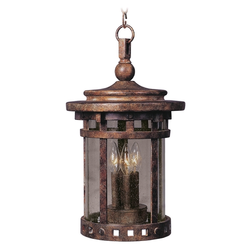 Maxim Lighting Santa Barbara DC Outdoor Hanging Lantern in Sienna Finish by Maxim Lighting 3138CDSE