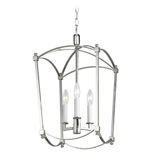 Visual Comfort Studio Collection Thayer Polished Nickel Pendant by Visual Comfort Studio F3321/3PN