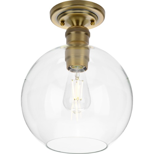 Progress Lighting Hansford Flush Mount in Vintage Brass by Progress Lighting P350046-163