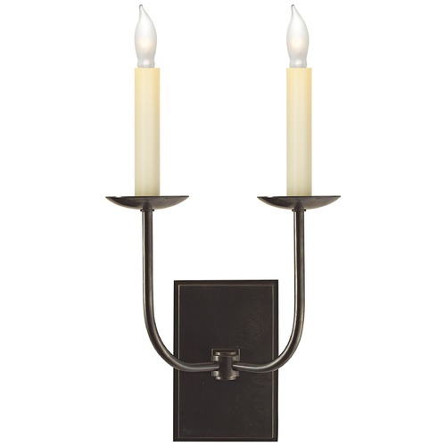E.F. Chapman TT Double Sconce in Bronze by Visual Comfort Signature