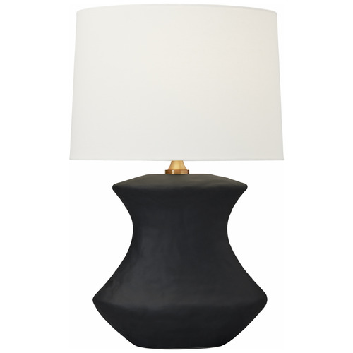 Bone Table Lamp in Rough Black Ceramic by Visual Comfort Studio
