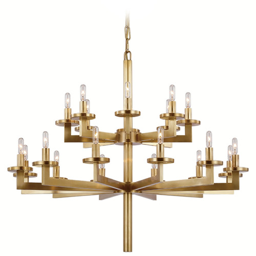 Visual Comfort Signature Collection Kelly Wearstler Liaison Chandelier in Antique Brass by VC Signature KW5201AB
