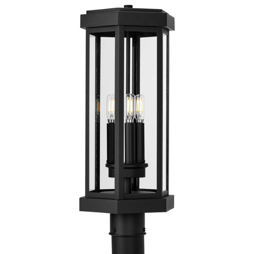 Progress Lighting Ridge 1-Light Textured Black Outdoor Post Lantern