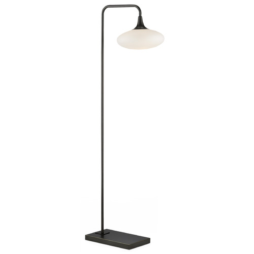Currey and Company Lighting Currey and Company Solfeggio Oil Rubbed Bronze LED Floor Lamp with Oblong Shade 8000-0131