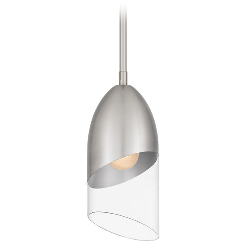 Quoizel Lighting Haynes Brushed Nickel Mini-Pendant Light with Bowl / Dome Shade