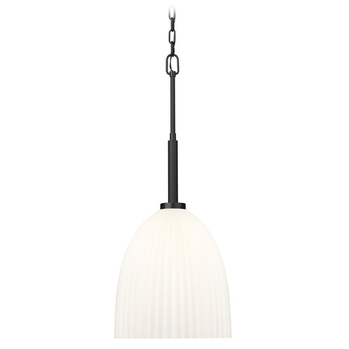 Z-Lite Naya Matte Black Pendant Light with Bowl / Dome Shade