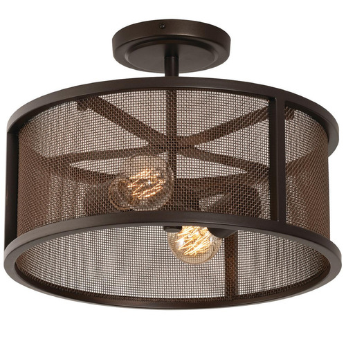 Afx Lighting Austin Bronze Semi-Flushmount Light