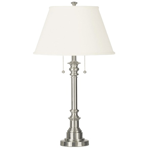 Kenroy Home Lighting Modern Drum Pendant Light with White Shade in Satin Nickel Finish 30437BS