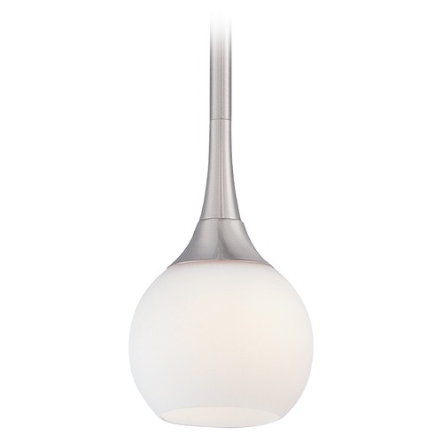 George Kovacs Lighting Pontil Mini Pendant in Brushed Nickel by George Kovacs P1801-084