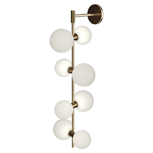 ModernRail Sconce in Aged Brass with Remote Canopy by Visual Comfort Modern