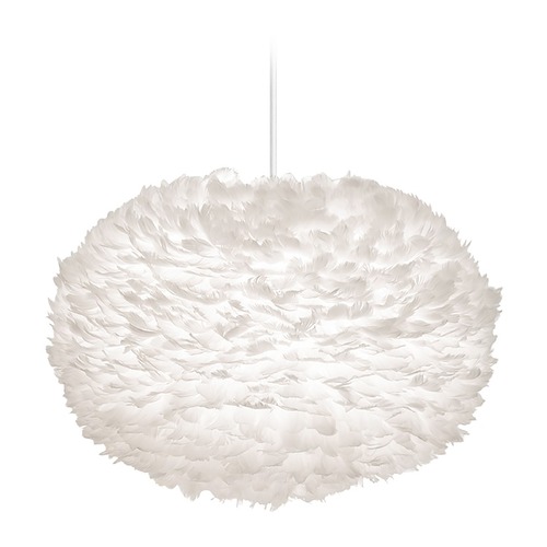 UMAGE UMAGE White Pendant Light with White Feather Shade 3004_4009