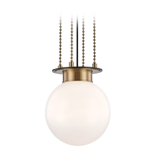 Hudson Valley Lighting Hudson Valley Lighting Gunther Aged Old Bronze Pendant Light with Globe Shade 2011-AOB