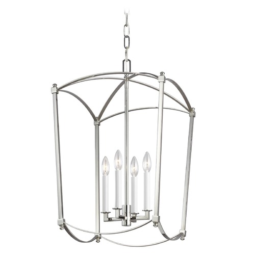 Visual Comfort Studio Collection Thayer Polished Nickel Pendant by Visual Comfort Studio F3322/4PN