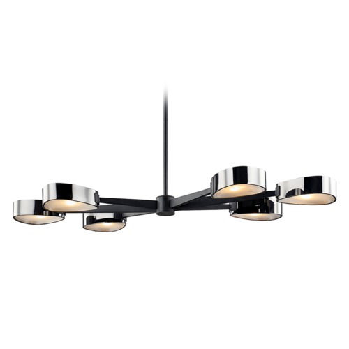 Troy Lighting Allisio 49-Inch Carbide Black Linear Chandelier by Troy Lighting F7336