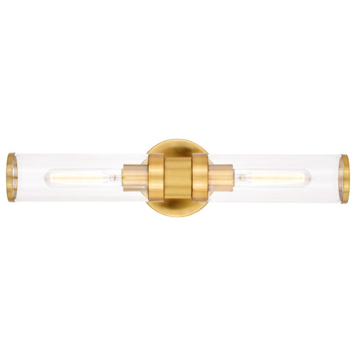 Vaxcel Lighting Levitt Satin Brass Vertical Bathroom Light