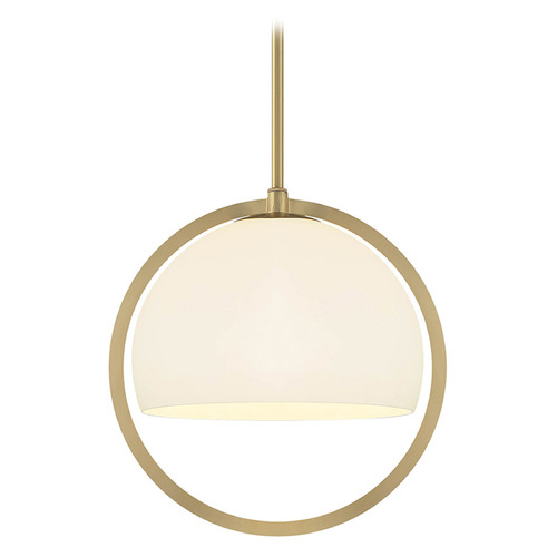 Designers Fountain Eterna Brushed Gold Pendant Light with Bowl / Dome Shade