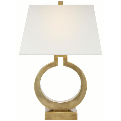 Ring Form Antique-Burnished Brass Lamp