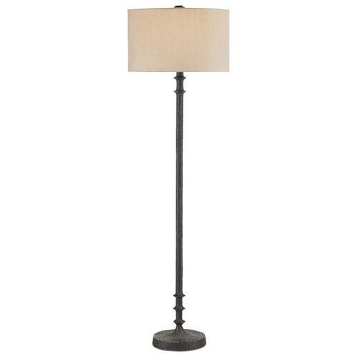 Currey and Company Gallo Bronze Floor Lamp with Drum Shade