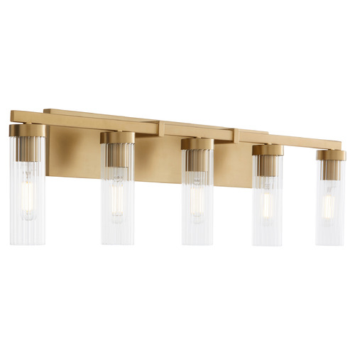 Quorum Lighting Kilbey Aged Brass Bathroom Light by Quorum Lighting 533-5-80