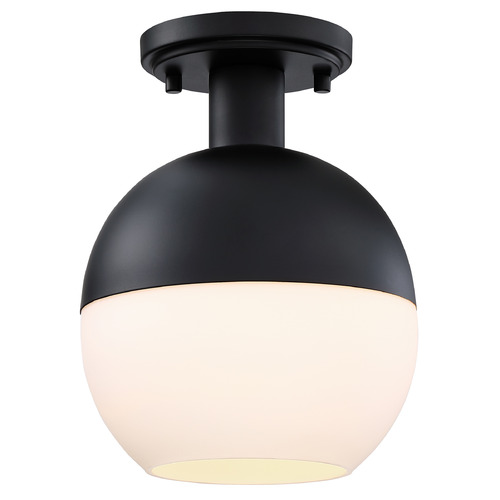 Designers Fountain Linden Matte Black Semi-Flushmount Light