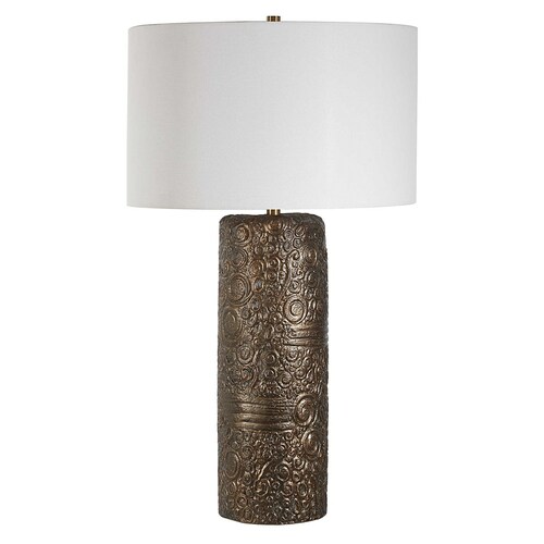 The Uttermost Company Malaga Aged Bronze Table Lamp with Drum Shade