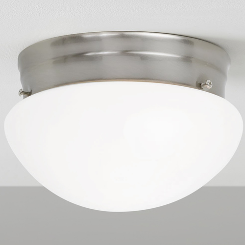 Design Classics Lighting 6-Inch Satin Nickel Flushmount Ceiling Light 29620