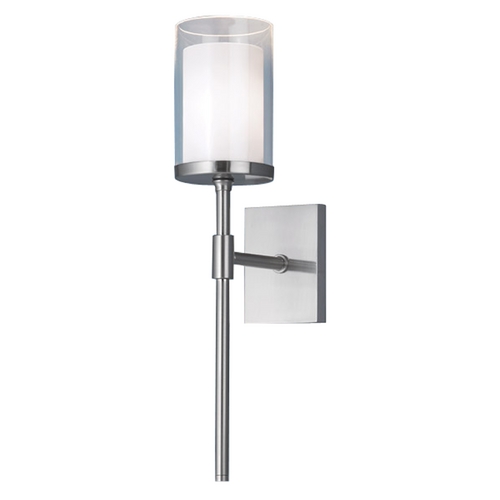 Norwell Lighting Modern Sconce Wall Light with Clear Glass in Polished Nickel Finish 8970-PN-CL