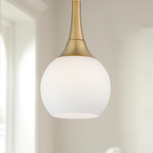Pontil Mini Pendant in Honey Gold by George Kovacs