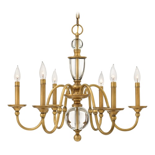 Eleanor 27.25-Inch Heritage Brass Chandelier by Hinkley Lighting