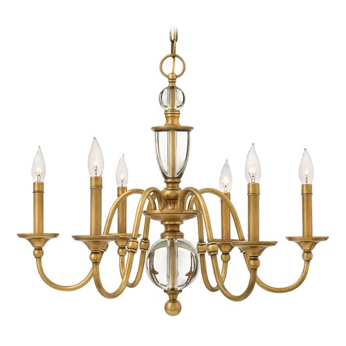 Hinkley Eleanor 27.25-Inch Heritage Brass Chandelier by Hinkley Lighting 4956HB