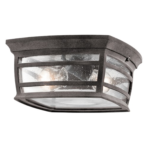 Kichler Lighting Mcadams 11.50-Inch Flush Mount in Weathered Zinc by Kichler Lighting 49277WZC