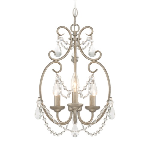 Designers Fountain Lighting Designers Fountain Dahlia Aged Platinum Mini-Chandelier 6205-AP