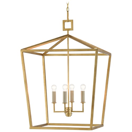 Denison Pendant in Gold Leaf by Currey & Company