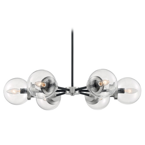 Satco Lighting Axis Matte Black & Brushed Nickel Accents Chandelier by Satco Lighting 60/7136