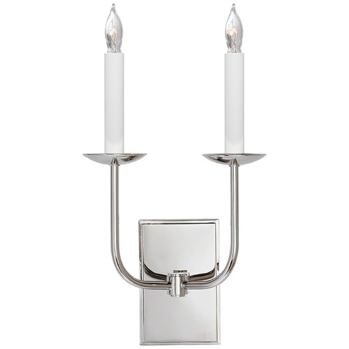 Visual Comfort Signature Collection E.F. Chapman TT Double Sconce in Polished Nickel by Visual Comfort Signature SL2861PN