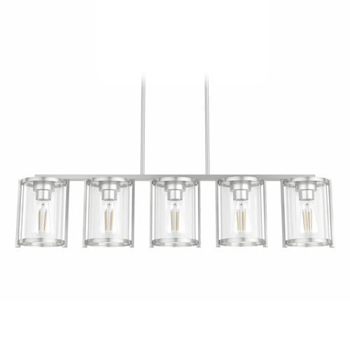 Hunter Fan Company Astwood Brushed Nickel Island Light with Cylindrical Shade