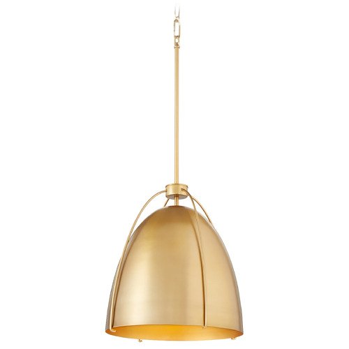 Jamie Aged Brass Pendant with by Quorum Lighting