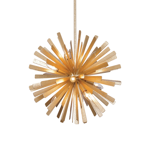 Confluence 12-Light Pendant in Piastra Gold by Metropolitan Lighting