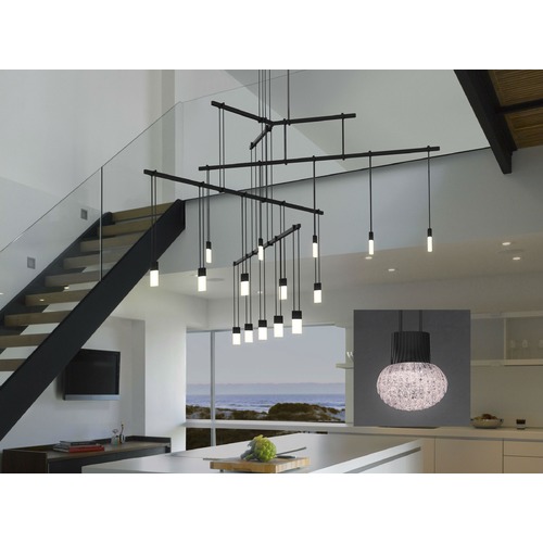 Suspenders LED Pendant Black by Sonneman Lighting
