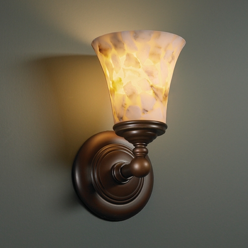 Alabaster Rocks! Collection Sconce by Justice Design Group