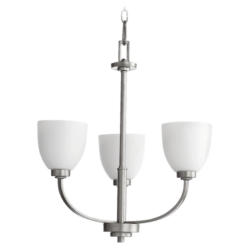 Quorum Lighting Reyes Classic Nickel Chandelier by Quorum Lighting 6060-3-64